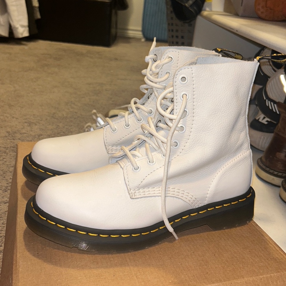 White Dr Marten boots